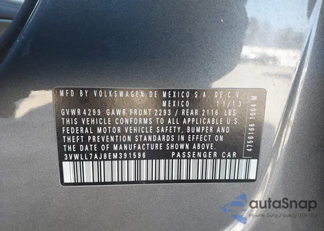 2014 Volkswagen Jetta 2.0L Tdi from USA, damaged, VIN 3VWLL7AJ8EM391596